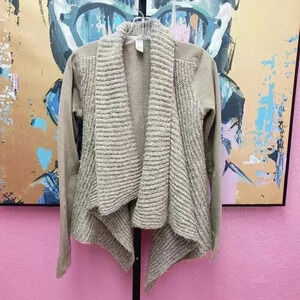 Prana Demure Knit Drape Front Cardigan/Sweater